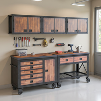 Duramax 5-Piece Garage Storage Combo Set w/ Workbench, Tool Chest and Wall Cabinets 5WBTC3WC