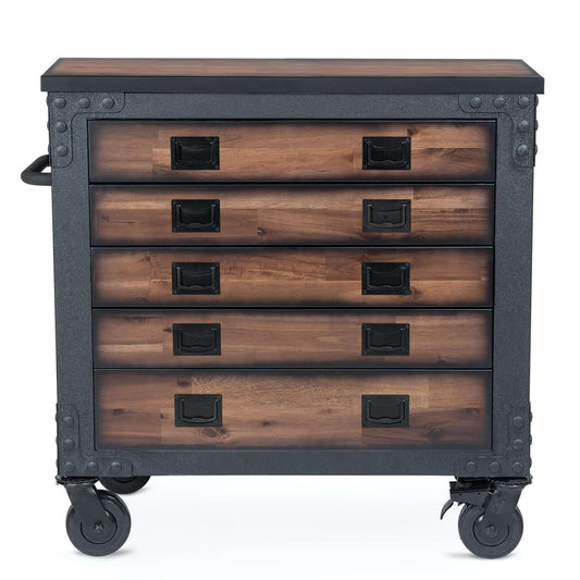 Duramax 36 In 5 Drawer Rolling Tool Chest w/ Wood Top 68006 