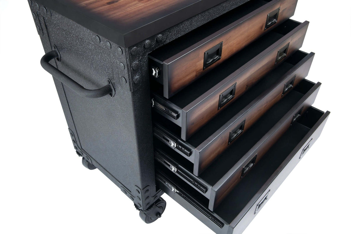 Duramax 36 In 5 Drawer Rolling Tool Chest w/ Wood Top 68006