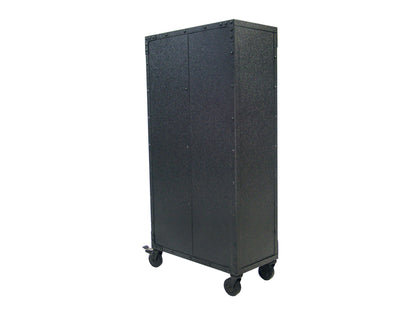 Duramax 36x72 Industrial Cabinet with wheels, durable metal and wood design, perfect for home or garage storage solutions.
