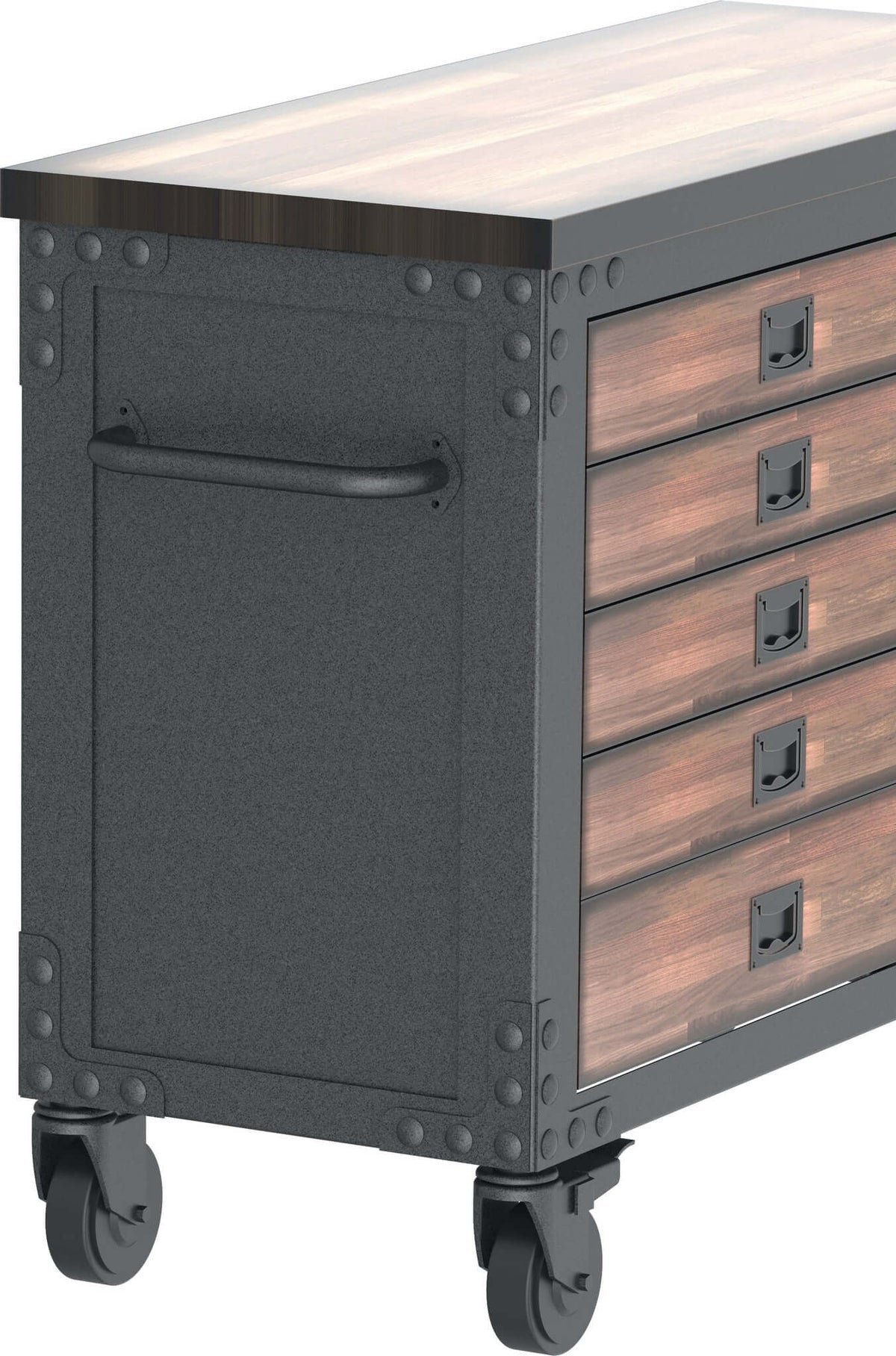 Duramax 48 In 5 Drawer Rolling Tool Chest w/ Wood Top 68005
