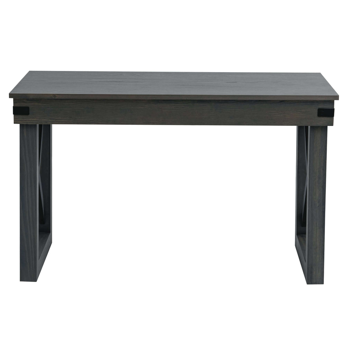 Duramax Felix 48 In Wood Desk with Drawer, contemporary design, solid wood legs, aluminum cross bar, perfect for home office.
