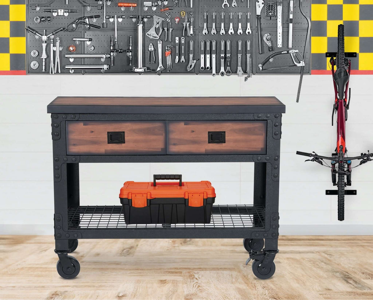 Duramax 48 x 24 in 2-Drawer Rolling Industrial Workbench 68002