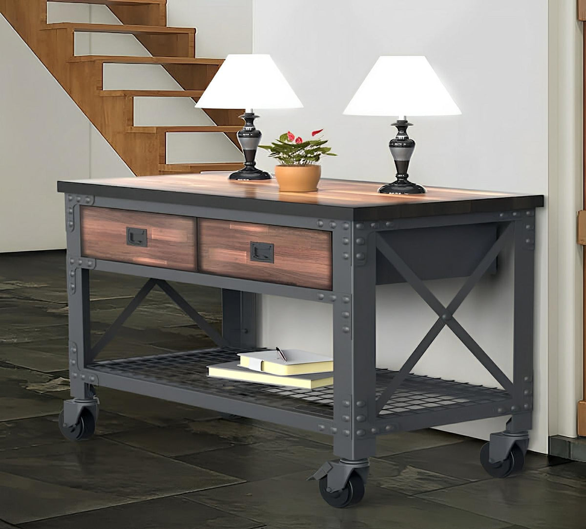 Duramax 48 x 24 in 2-Drawer Rolling Industrial Workbench 68002
