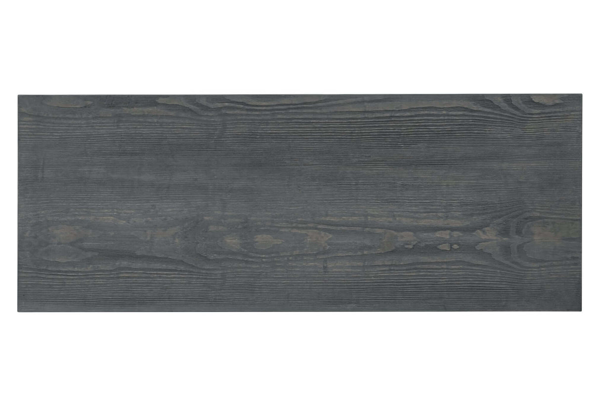 Dark wood veneer desk surface, part of the Duramax 62" Felix Wood Desk, showcasing a stylish and contemporary design.