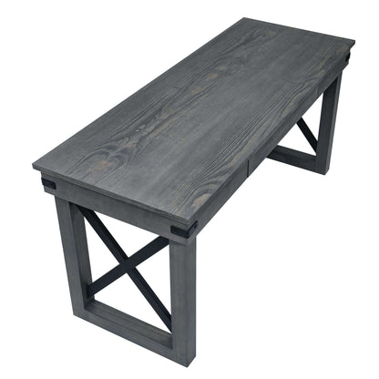 Duramax Felix Wood Desk 62" with Drawer, featuring a sleek veneer top and solid wood legs, perfect for home office decor.