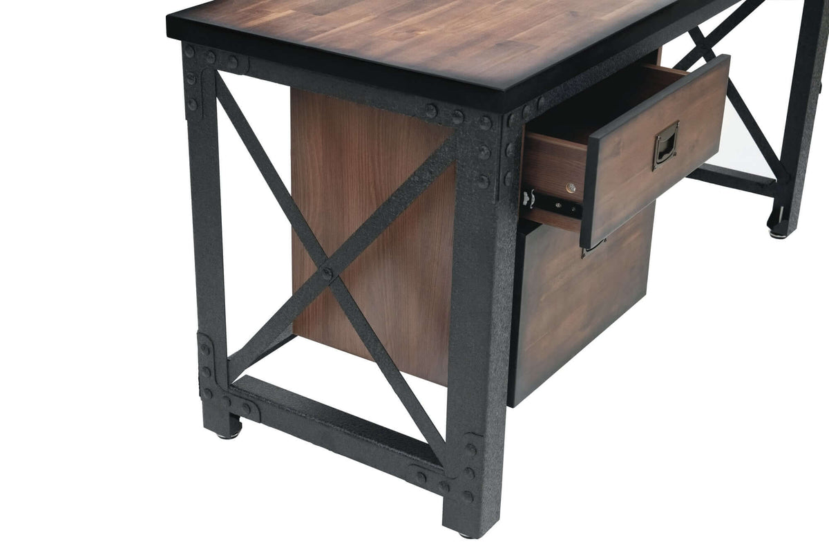 Duramax 62 In Jackson Industrial Metal & Wood desk 68050