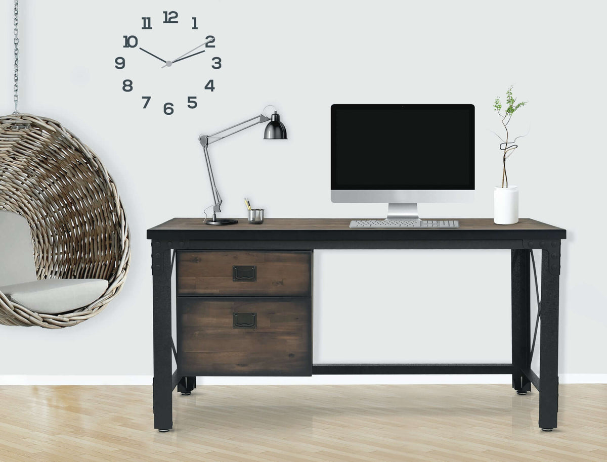 Duramax 62 In Jackson Industrial Metal & Wood desk 68050