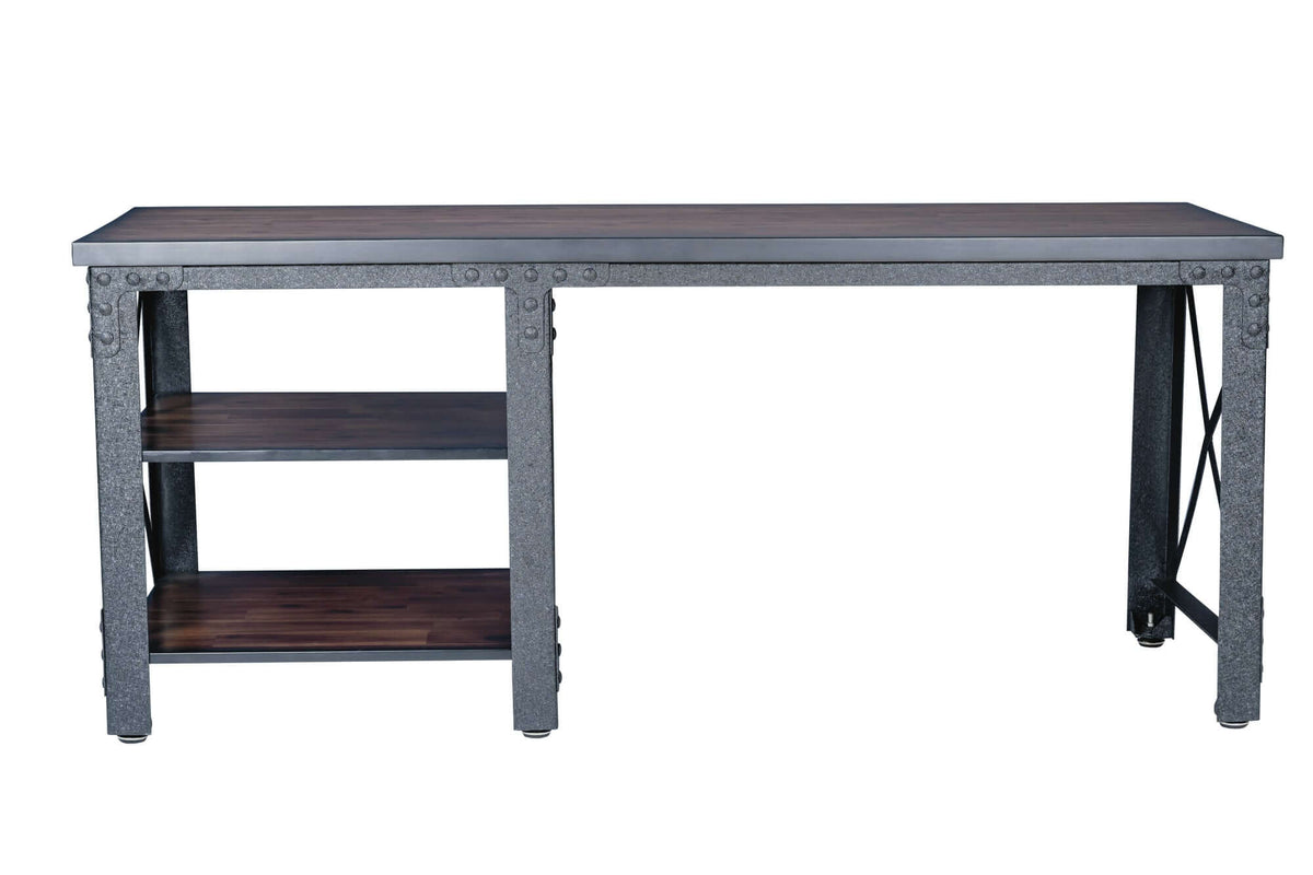 Duramax 72-inch Weston Industrial Metal and Wood Desk with Shelves
