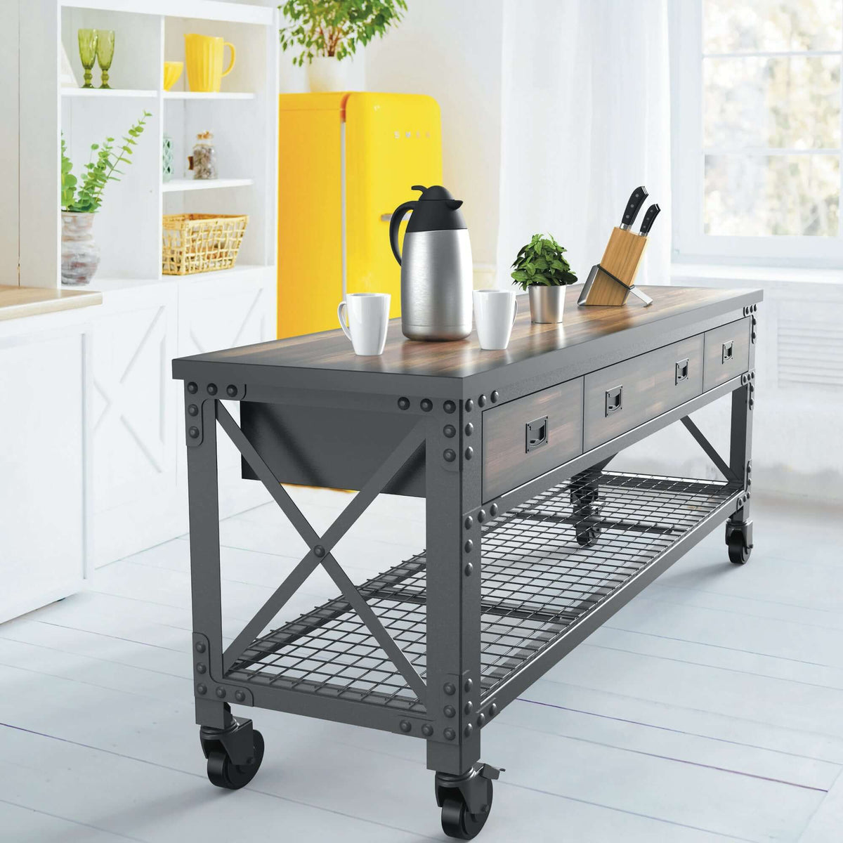 Duramax 72 x 24 in 3-Drawer Rolling Industrial Workbench 68001