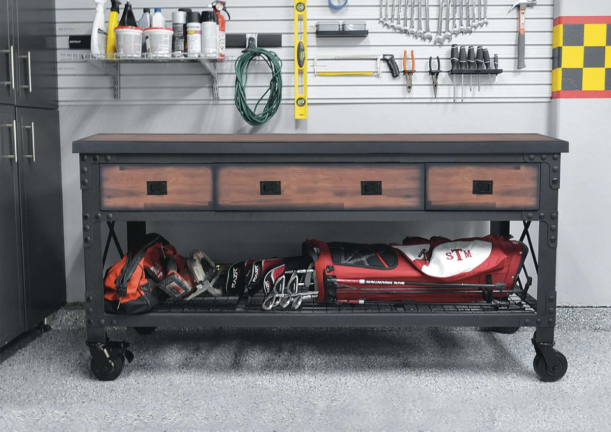 Duramax 72 x 24 in 3-Drawer Rolling Industrial Workbench 68001