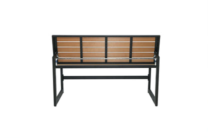 Duramax Ashton Convertible Table Bench 68070 in bench position, features a sturdy steel frame, ideal for outdoor spaces like patios.