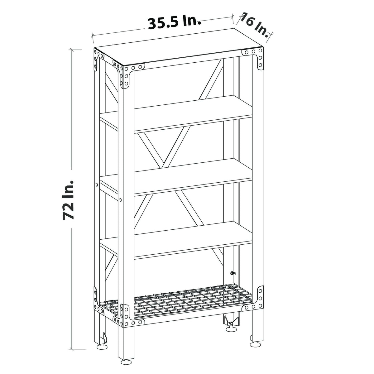 Duramax Industrial Metal and Wood Storage Shelving 68060