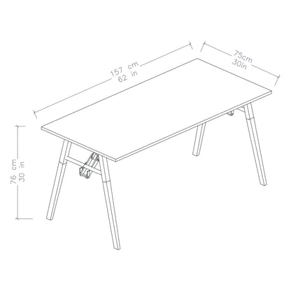 Dimensions of Duramax Neo Folding Table 68053, showing length, width, and height.