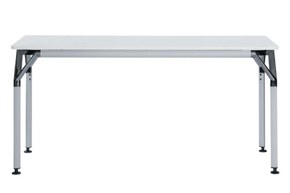 Duramax Ramo Desk 68054 with die-cast aluminum chrome details and sturdy aluminum legs, perfect for modern home or office space.