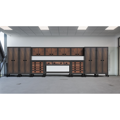 Duramax 11-Piece Garage Storage Combo Set w/ Workbench, Tool Chests, Wall Cabinets and Free Standing Cabinets 11P1WB2TC4WC4FC
