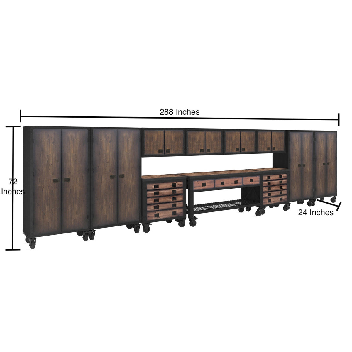 Duramax 11-Piece Garage Storage Combo Set w/ Workbench, Tool Chests, Wall Cabinets and Free Standing Cabinets 11P1WB2TC4WC4FC