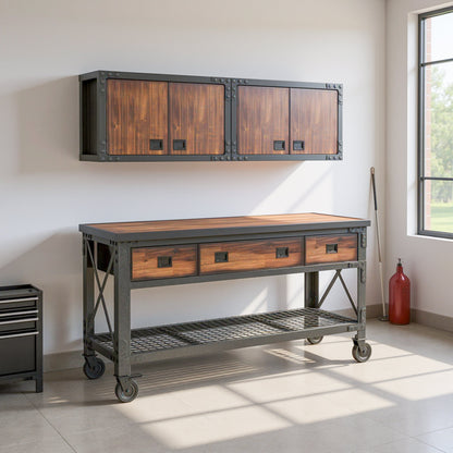 Duramax 3-Piece Garage Storage Combo Set w/ Workbench and Cabinets 3PWB2WC