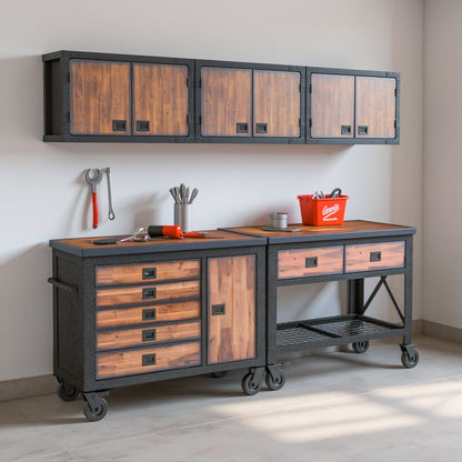 Duramax 5-Piece Garage Storage Combo Set w/ Workbench, Tool Chest and Wall Cabinets 5WBTC3WC