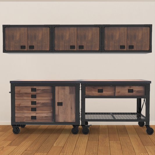 Duramax 5-Piece Garage Storage Combo Set w/ Workbench, Tool Chest and Wall Cabinets 5WBTC3WC
