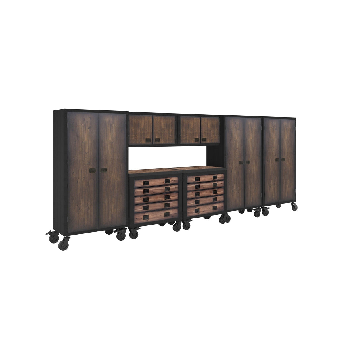 Duramax 7-Piece Garage Storage Combo Set w/ Tool Chests, Wall Cabinets and Free Standing Cabinets 7P2TC2WC3FC
