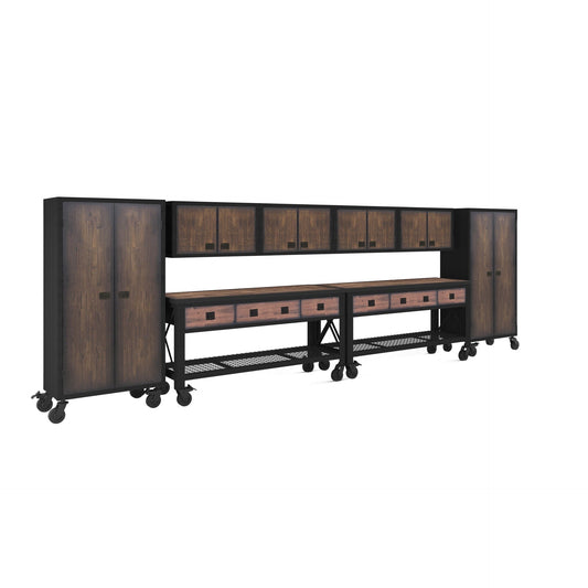 Duramax 8-Piece Garage Storage Combo Set w/ Workbenches, Wall Cabinets and Free Standing Cabinets 8P2WB4WC2FC 